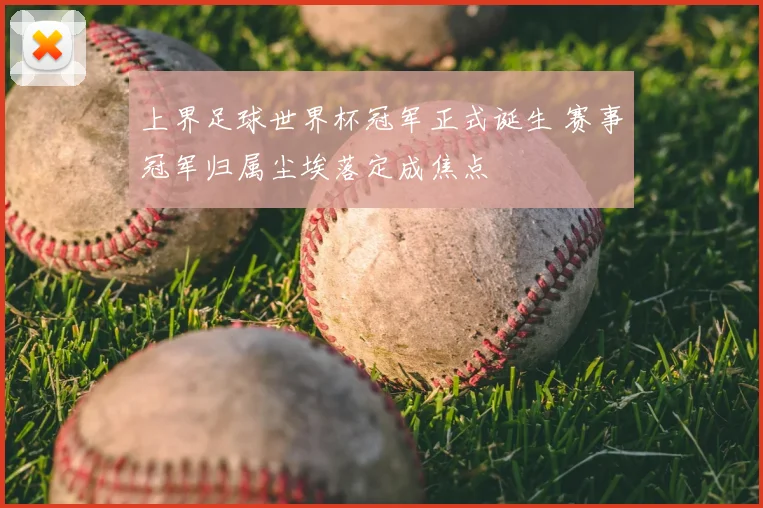 上界足球世界杯冠军正式诞生 赛事冠军归属尘埃落定成焦点